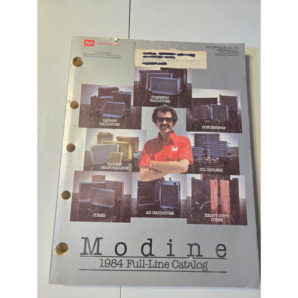 Modine 1984 Full Line Catalog Vintage Richard Petty Catalog #60-102
